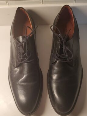 Johnston & Murphy Men's Black Leather Derby Oxfords